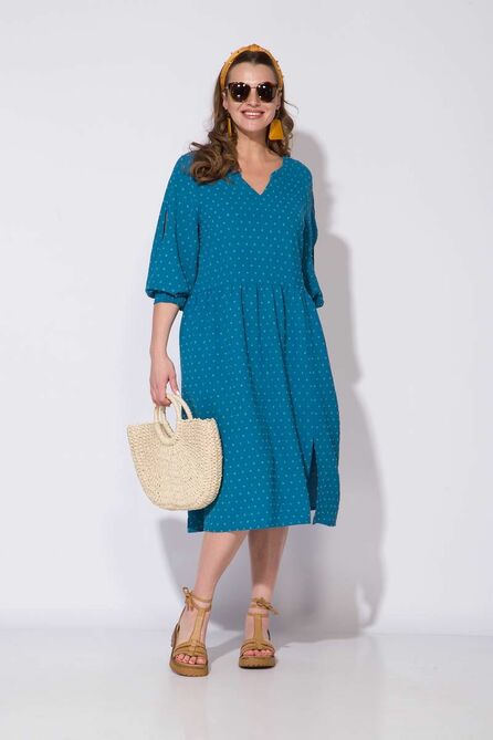 Повседневное платье Лилиана 1072 морская_волна