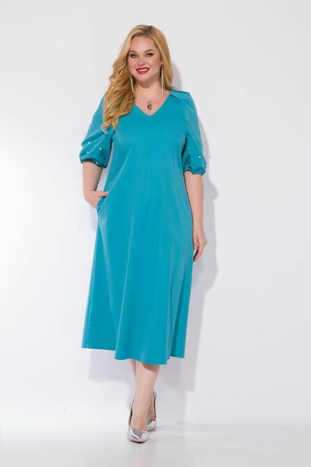 Повседневное платье Лилиана 1075 бирюза
