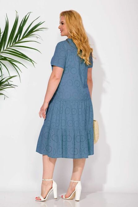 Повседневное платье Лилиана 1080 голубой_джинс Повседневное платье Лилиана 1080 голубой_джинс