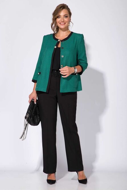 Костюм брючный Лилиана 1052N изумруд