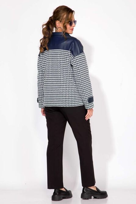 Костюм брючный Лилиана 1114-Бр-П синий+черный