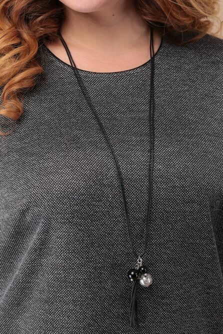 Повседневное платье Линия-Л Б-1835 черный-серый Повседневное платье Линия-Л Б-1835 черный-серый