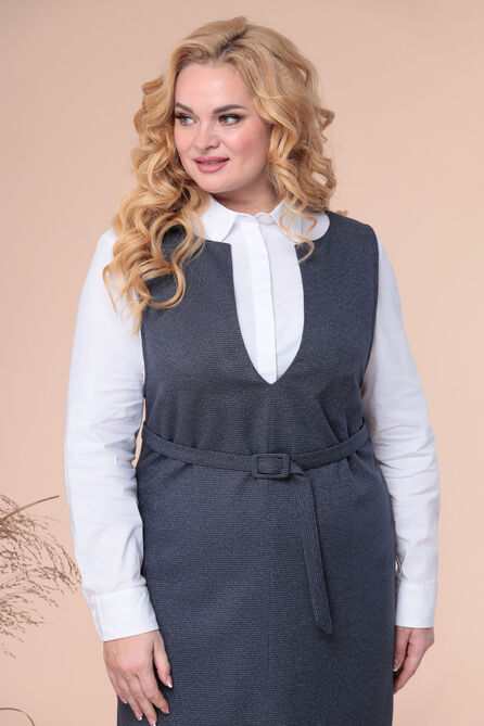 Офисное платье Линия-Л Б-1905 маренго Офисное платье Линия-Л Б-1905 маренго