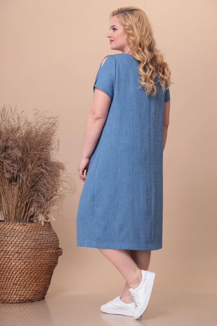 Повседневное платье Линия-Л Б-1928 синий Повседневное платье Линия-Л Б-1928 синий