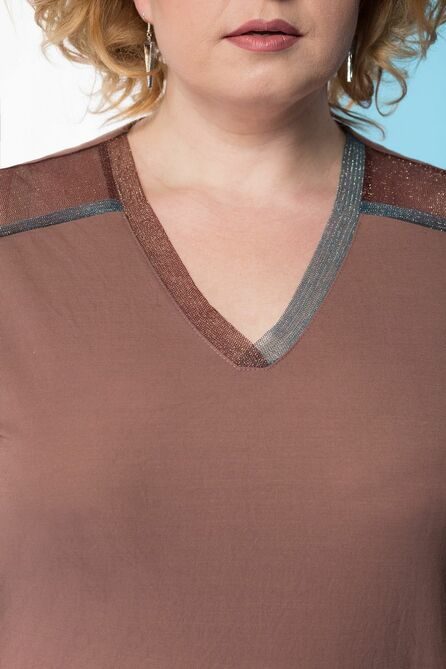 Туника Линия-Л Б-1637 оттенки_коричневого Туника Линия-Л Б-1637 оттенки_коричневого