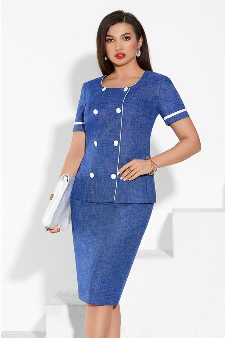 Юбочный костюм Lissana 4073 синий