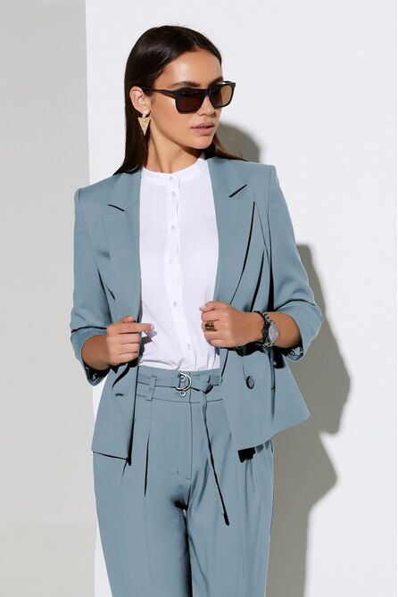 Брюки, Блуза, Жакет Lissana 4056 серо-голубой