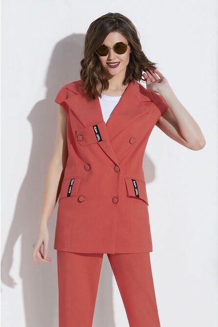 Брюки, Блуза, Жилет Lissana 4506 бегония