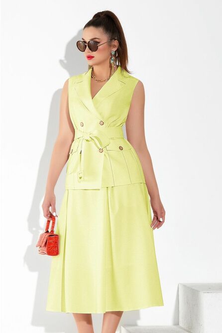 Юбка, Жилет Lissana 4288 лимон