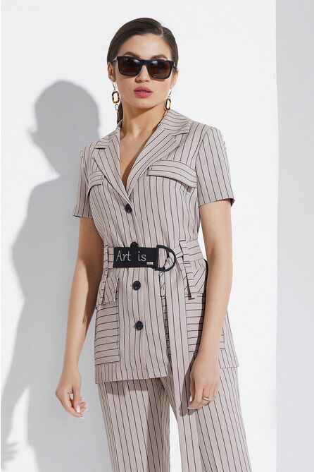 Костюм брючный Lissana 4534 беж-серый