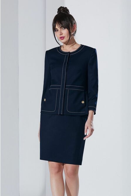 Юбочный костюм Lissana 4465 темно-синий