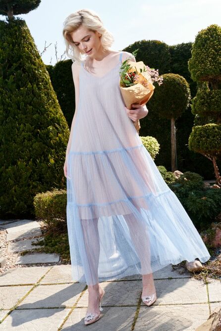 Повседневное платье Lokka 995 небесно-голубой