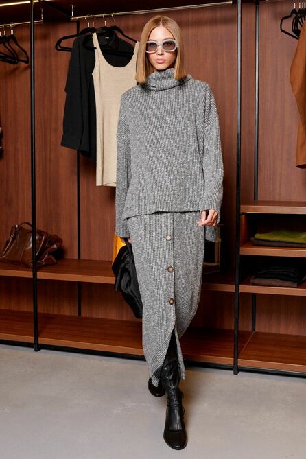 Юбка, Джемпер Lokka 1036 серый