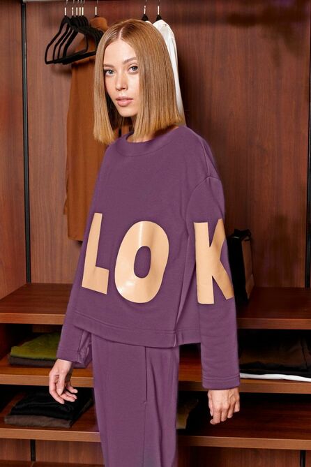 Костюм брючный Lokka 1040В виноградный