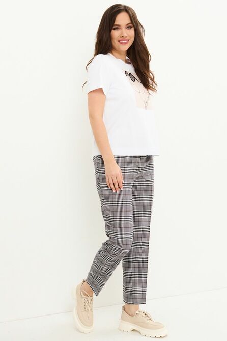 Брюки Магия Моды 1396 серая_клетка