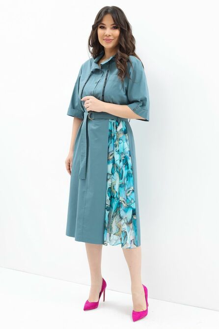 Повседневное платье Магия Моды 2089 бирюза