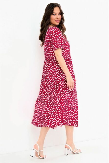 Повседневное платье Магия Моды 2096 красный+белый