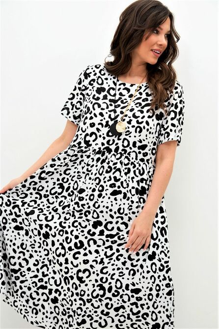 Повседневное платье Магия Моды 2096 черный+белый