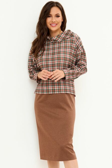 Офисное платье Магия Моды 2109 коричневый