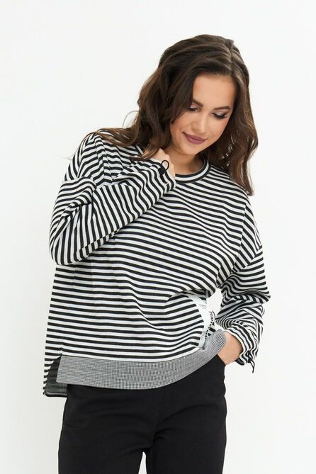 Костюм брючный Магия Моды 2174 черно-белый