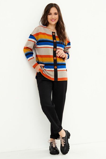 Брюки, Блуза Магия Моды 2159 мультиколор+черный