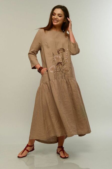 Повседневное платье MALI 422-033 капучино