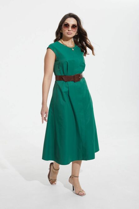 Повседневное платье MALI 422-036 тёмно-зелёный