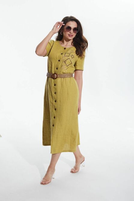 Повседневное платье MALI 422-035 горчица