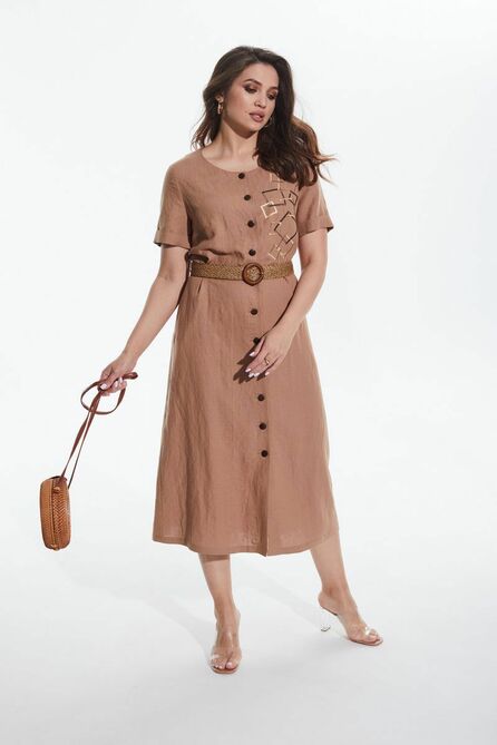 Повседневное платье MALI 422-035 какао