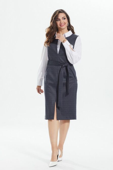 Офисное платье MALI 421-098 клетка