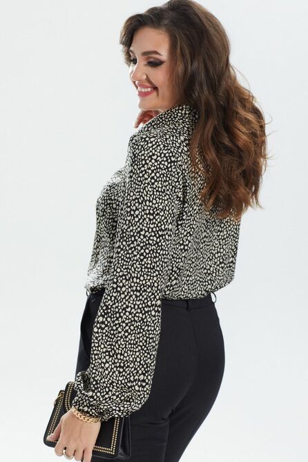 Блузка MALI 622-074 черно-бежевый
