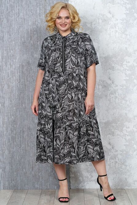 Повседневное платье Медея и К 2146 черный-белый