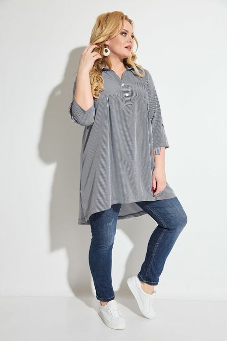 Туника Michel Chic 742 синяя_полоска Туника Michel Chic 742 синяя_полоска
