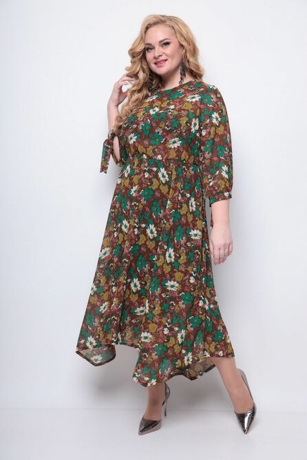 Вечернее платье Michel Chic 972 зеленый-цветы
