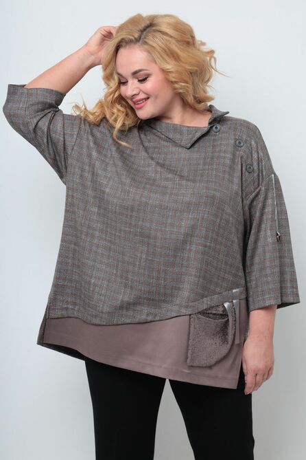 Туника Michel Chic 751 какао-клетка
