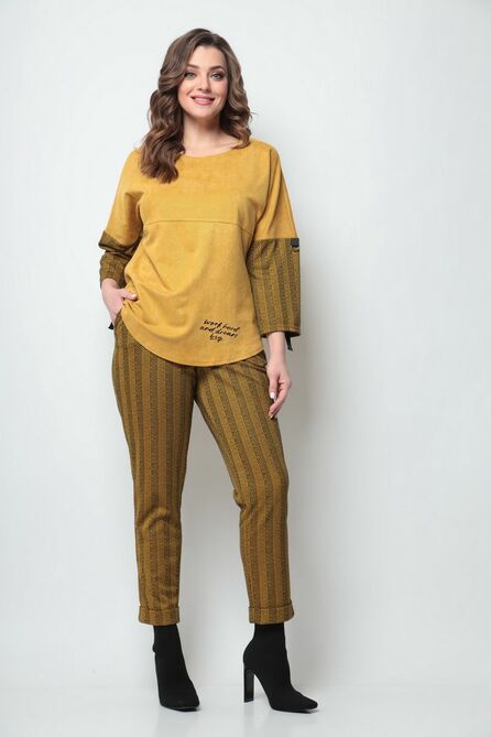 Костюм брючный Michel Chic 1279 горчица
