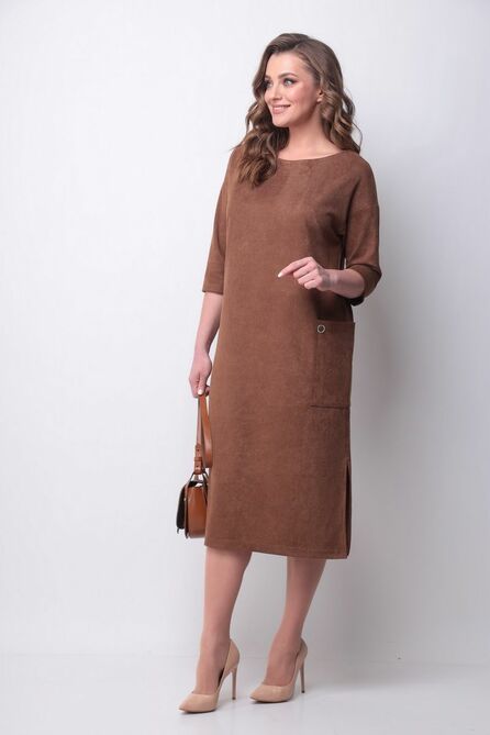 Повседневное платье Michel Chic 2069 шоколад