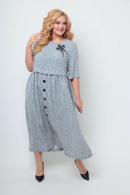 Повседневное платье Michel Chic 2087 серо-голубой