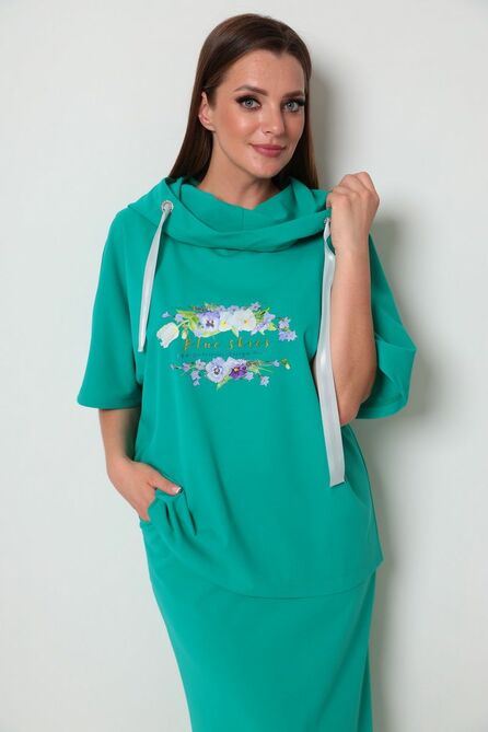 Юбка, Джемпер Michel Chic 1248 бирюза Юбка, Джемпер Michel Chic 1248 бирюза