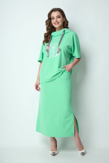 Юбка, Джемпер Michel Chic 1248 салатовый