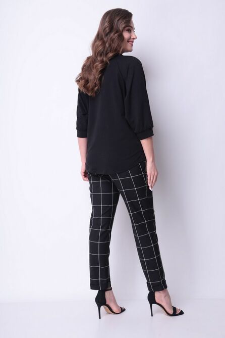 Костюм брючный Michel Chic 1283 черный-клетка