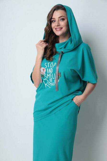 Юбка, Джемпер Michel Chic 1248 бирюзовый Юбка, Джемпер Michel Chic 1248 бирюзовый