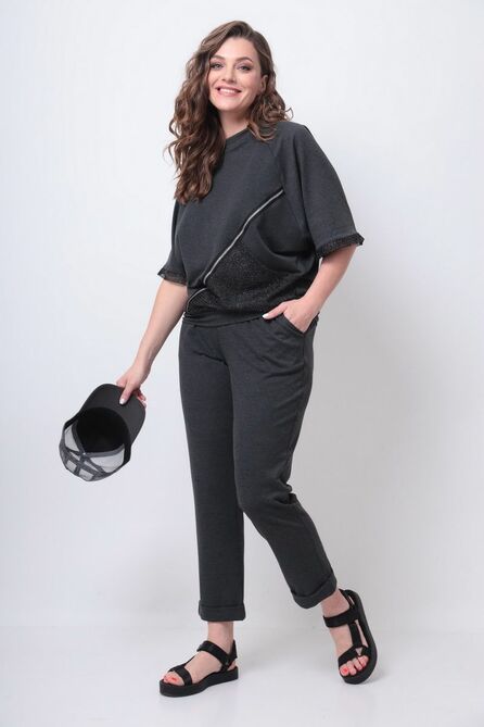 Костюм брючный Michel Chic 1293 темно-серый