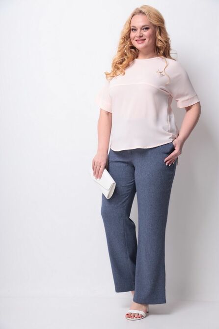 Брюки, Блуза Michel Chic 1172 розовый-синий