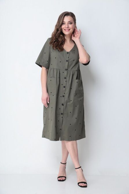 Повседневное платье Michel Chic 2004 хаки
