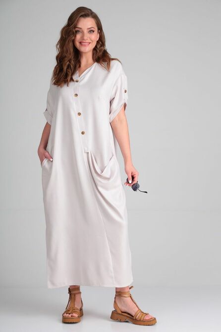 Повседневное платье Michel Chic 2094 светло-бежевый