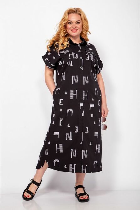 Повседневное платье Michel Chic 993 черный-белый