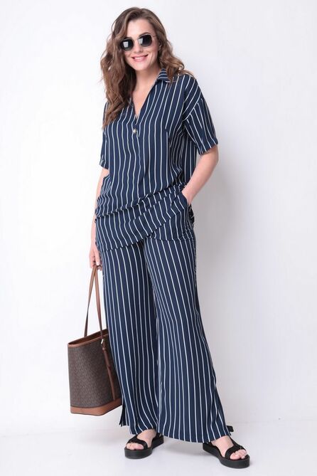 Брюки, Блуза Michel Chic 1299 синий