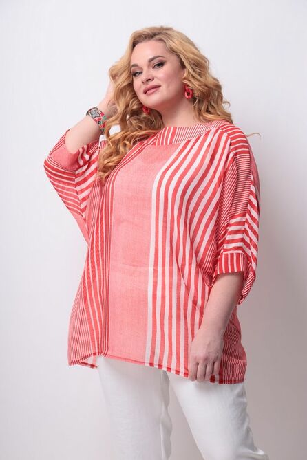 Брюки, Блуза, Топ Michel Chic 1296 красный-белый