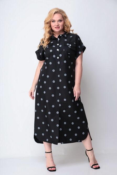 Повседневное платье Michel Chic 993 черный+белый